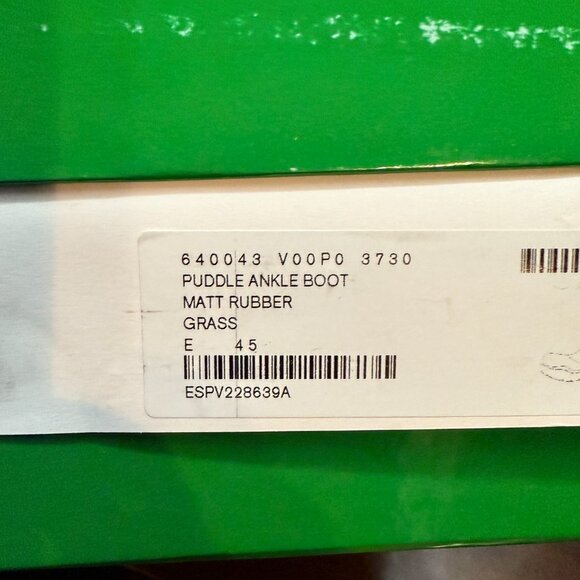 Bottega Veneta Green Rubber Puddle Ankle Boots 640043, sz 41, 45 - Picture 11 of 12